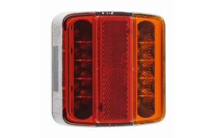 feu arrière carré LED 4 fonctions dorange