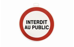 Panneau Interdit au public