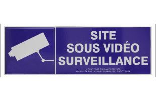 Panneau site sous vidéosurveillance