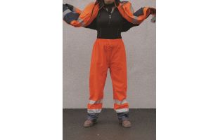 pantalon orange de pluie